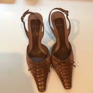 Paolo Snake pattern heels